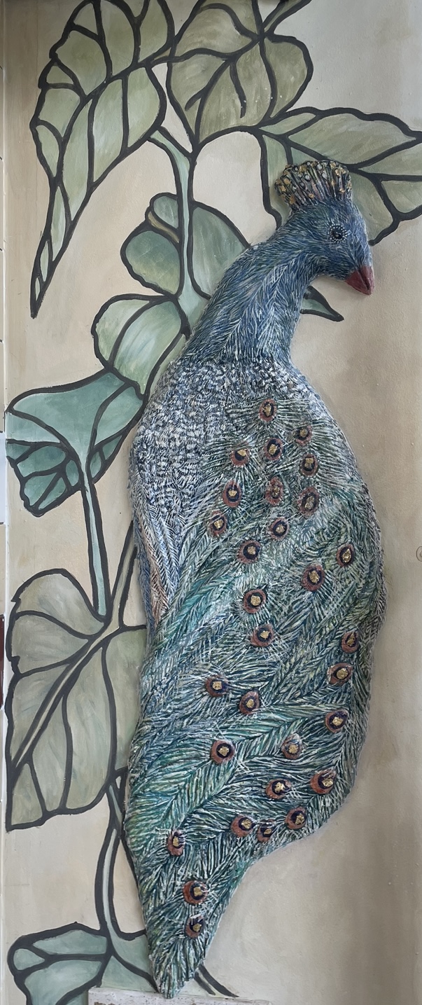 Beton / fresco muursculptuur